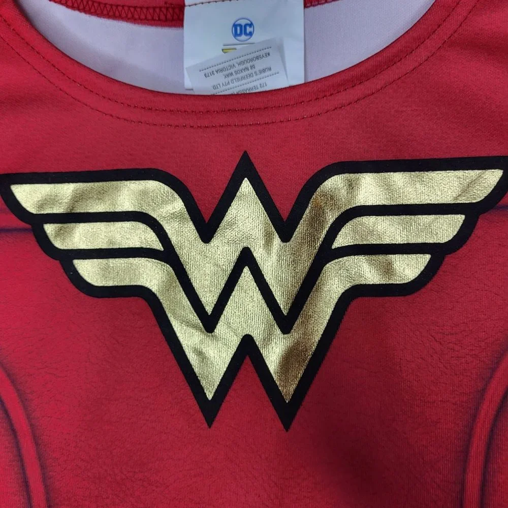 New DC‎ Wonder Woman Girl’s Costume Size Large 10-12 Rubies Dress Up Outfit